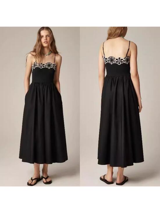 J. Crew Dresses & Skirts - NWT J Crew Crochet Mixy Maxi Dress Black XXS